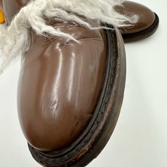 Marni Fur Trim Leather Shoes - Picture 6 of 12